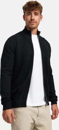 Kronstadt Strickjacke KSCarlo Zip Fein-Strickjacke mit