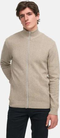 Kronstadt Strickjacke KSCarlo Zip Fein-Strickjacke mit