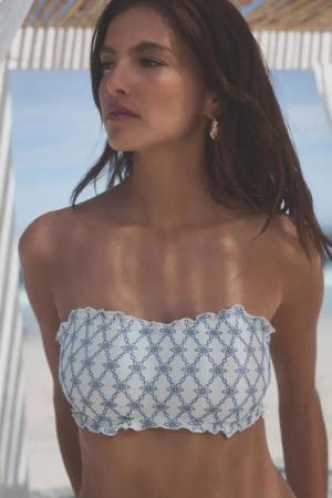 Next Bandeau-Bikini-Top Bandeau-Bikinitop mit Stickerei (1-St)