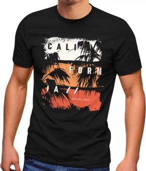 Neverless Print-Shirt Herren T-Shirt California Schriftzug