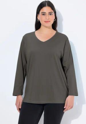 Ulla Popken T-Shirt Shirt V-Ausschnitt Relaxed