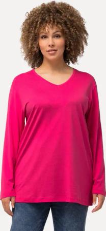 Ulla Popken T-Shirt Shirt V-Ausschnitt Relaxed