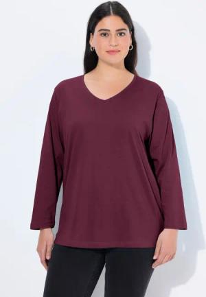 Ulla Popken T-Shirt Shirt V-Ausschnitt Relaxed