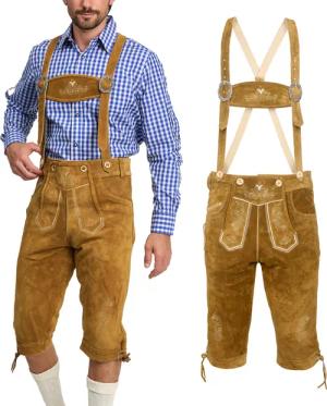 Steigenhöfer Manufaktur Trachtenlederhose "REINHOLD" Kniebund Trachtenhose