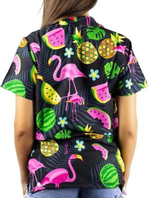 King Kameha Hawaiihemd Flamingo Melone Funky