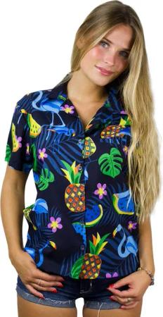King Kameha Hawaiihemd Flamingo Melone Funky