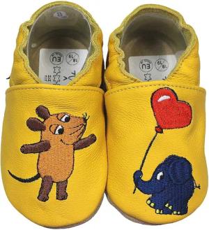 HOBEA-Germany Krabbelschuhe Maus mit Elefant Herz