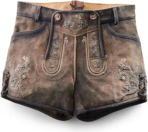 Maddox Trachtenlederhose MADDOX Kurze Damen Lederhose