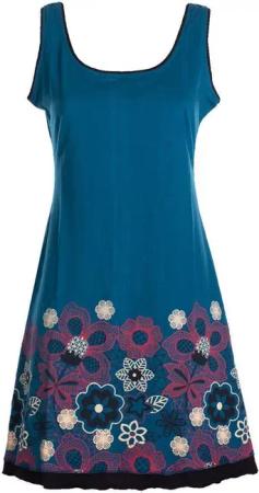 Vishes Tunikakleid Damen Longshirt-Kleid armlos Mini-Kleid