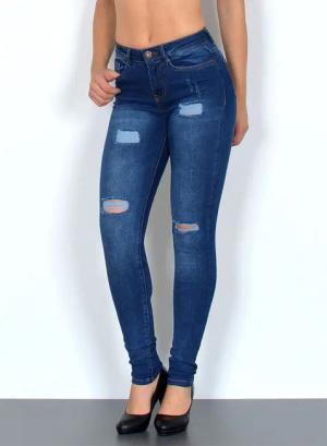 ESRA Skinny-fit-Jeans Damen Jeans Skinny Hose