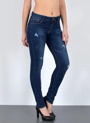 ESRA Skinny-fit-Jeans Damen Jeans Skinny Hose