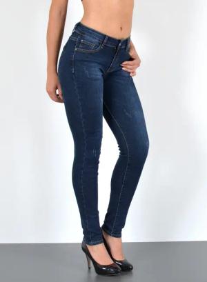 ESRA Skinny-fit-Jeans Damen Jeans Skinny Hose
