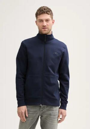TOM TAILOR Sweatshirt Sweatjacke mit Stehkragen