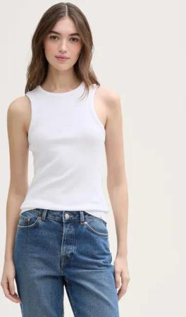 TOM TAILOR Denim Trägertop Racerback Ripp