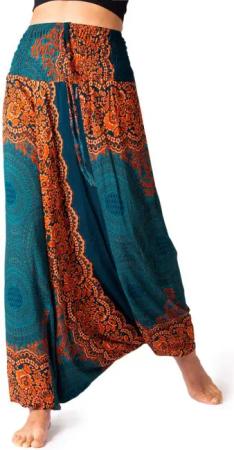 PANASIAM Relaxhose Aladinhose im schönen Peacock