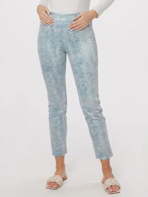 MONACO blue Lederimitathose Schlupfhose Körpernah in