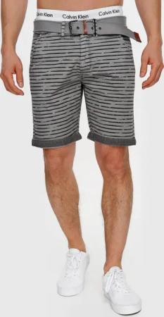 Indicode Chinoshorts Arroyo mit auffälligem Streifenmuster