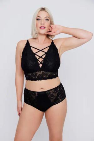 Ulla Popken Bustier Bralette Criss-Cross ohne