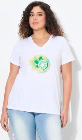 Ulla Popken T-Shirt T-Shirt Limonen A-Linie