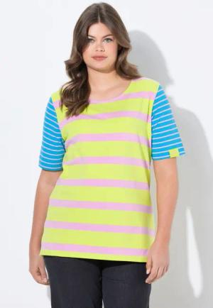 Laurasøn Longshirt Longshirt Ringel 1/2-Arm Rundhalsausschnitt