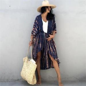 ZEUOPQ Kimono Damen Strandkleid Strandtunika Bikini-Überwurf