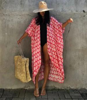 RWEUOQ Kimono Damen Strandkleid Strandtunika Bikini-Überwurf