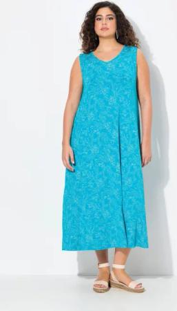 Ulla Popken Maxikleid Maxikleid gemustert A-Linie