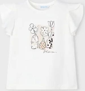 Mayoral Print-Shirt Mädchen Kurzarmshirt mit Pailletten