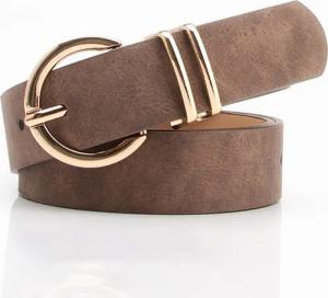 RWEUOQ Nietengürtel Ledergürtel für Damen Goldene