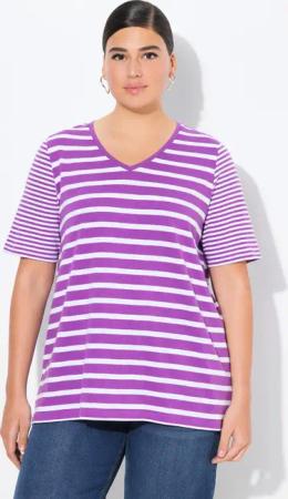 Ulla Popken T-Shirt Shirt Ringelmix A-Linie