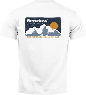 Neverless Print-Shirt Herren T-Shirt Backprint Berge