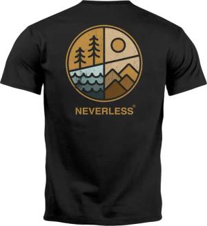 Neverless Print-Shirt Herren T-Shirt Backprint Natur