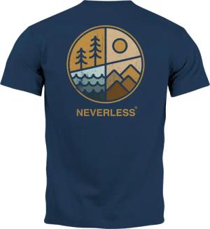 Neverless Print-Shirt Herren T-Shirt Backprint Natur