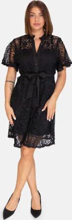 Elara Spitzenkleid Elara Damen Rüschenkleid (1-tlg)