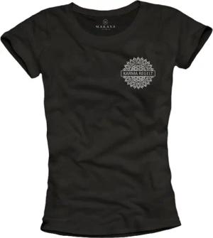 MAKAYA Print-Shirt Damen Mandala Aufdruck Spruch