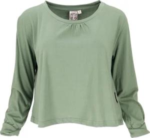Guru-Shop Longsleeve Einfarbiges Basic Shirt, lockeres