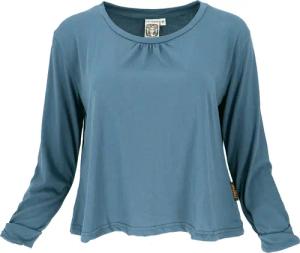 Guru-Shop Longsleeve Einfarbiges Basic Shirt, lockeres