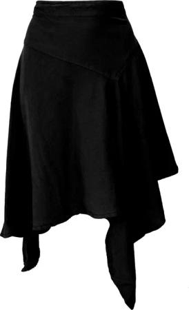 Guru-Shop Minirock Boho Zipfelrock - schwarz
