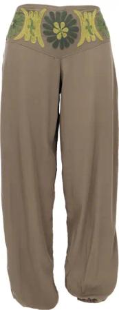Guru-Shop Relaxhose Bestickte Boho Pluderhose, Muckhose,