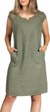 Caspar Sommerkleid SKL042 Damen Sommer Leinenkleid