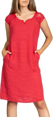 Caspar Sommerkleid SKL042 Damen Sommer Leinenkleid