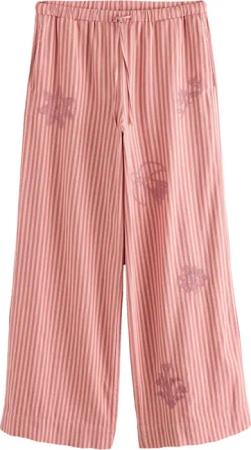 Next Leinenhose Bestickte Hose mit Nadelstreifen
