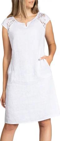 Caspar Sommerkleid SKL042 Damen Sommer Leinenkleid