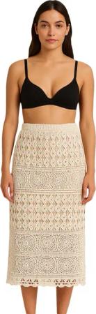 TEXEMP Sommerrock Damen Rock Maxi Lang