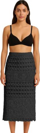TEXEMP Sommerrock Damen Rock Maxi Lang