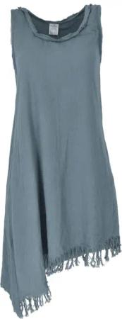Guru-Shop Midikleid Natürliches Tunikakleid, asymetrisches Boho..