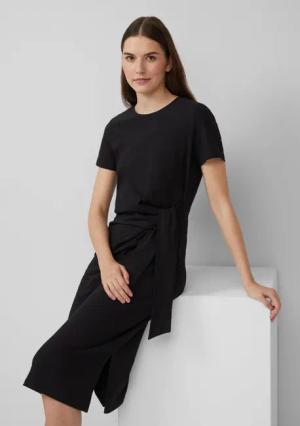 s.Oliver Maxikleid Jersey-Kleid mit Knotendetail Knoten