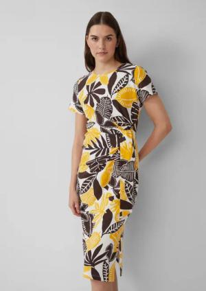 s.Oliver Maxikleid Jersey-Kleid mit Knotendetail Knoten