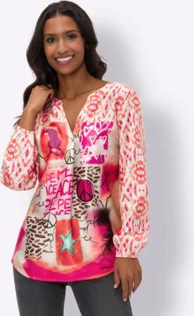 heine Klassische Bluse Druckbluse