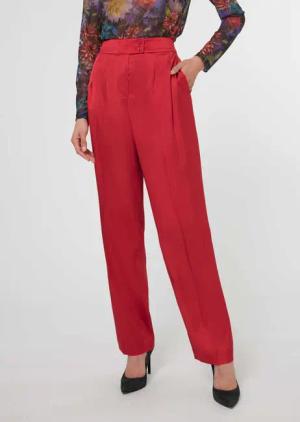 MADELEINE Bügelfaltenhose Weite Satinhose mit Bund-